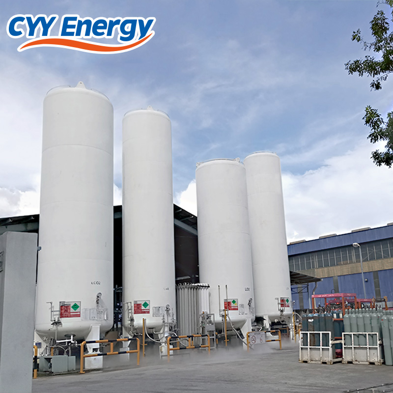 High Quality LO2 LN2 LAr LCO2 LNG Liquid Storage Tank with Low Price